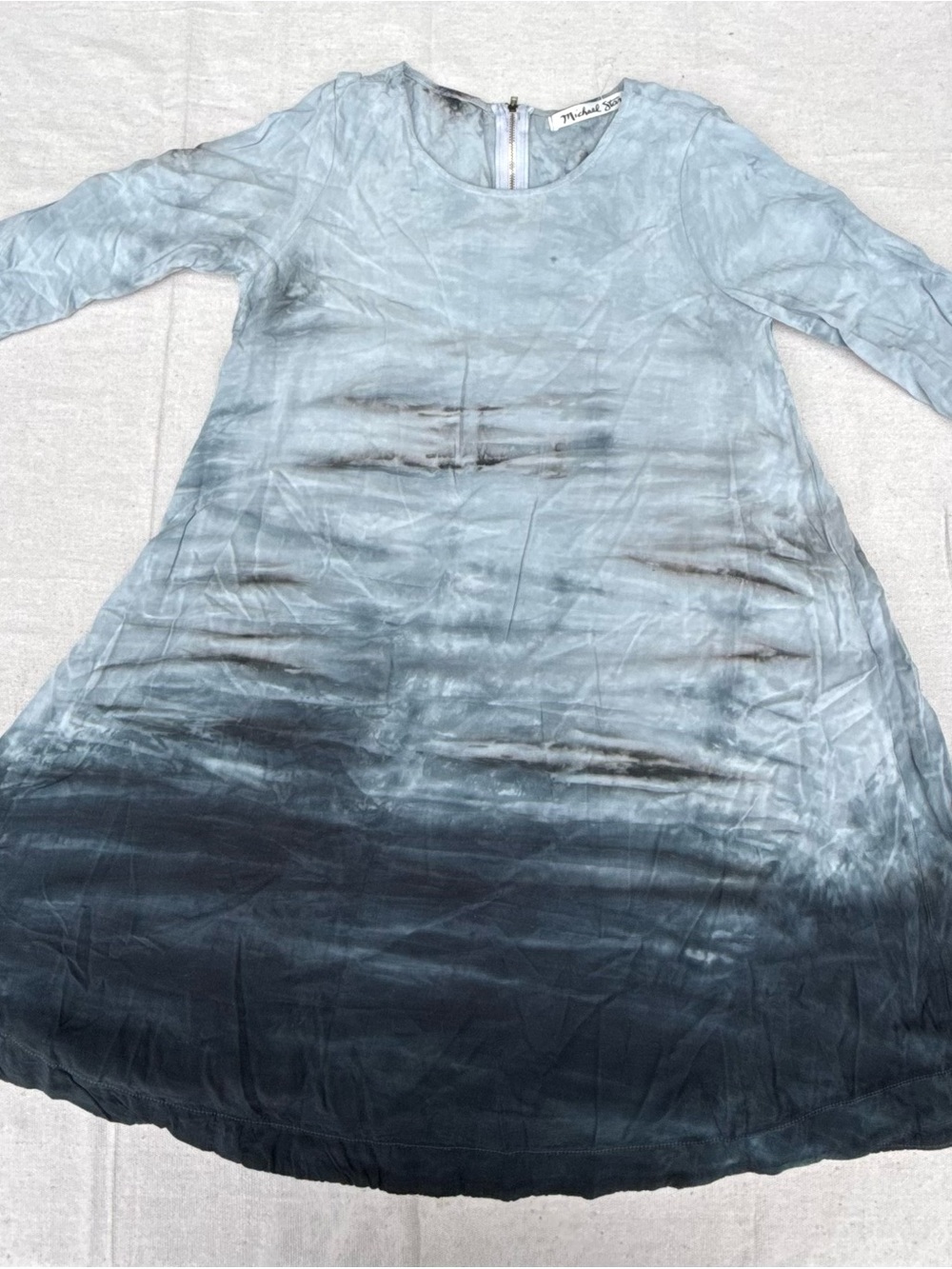 Michael Stars Ombre Slate to Charcoal Long Sleeve Dress